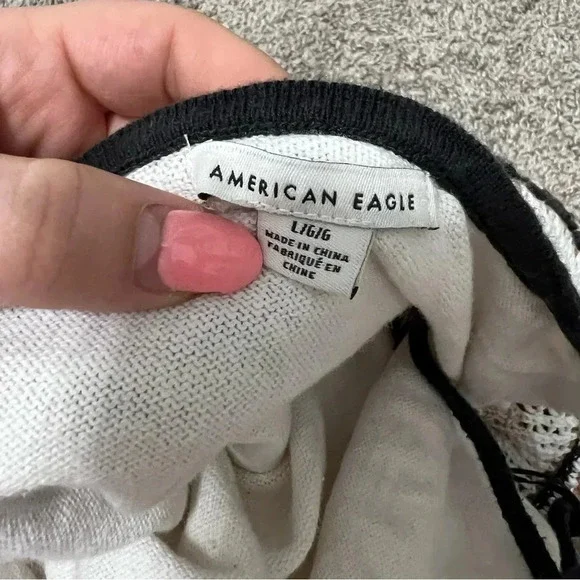 American Eagle Striped Crochet Sweater Dress - Picture 5 of 6